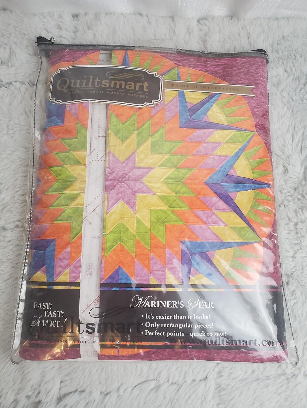 Quiltsmart Mariners Star Quilt Printed Interfacing Classic Pack Lone Star 2007